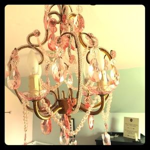 Pink Crystal Chandelier